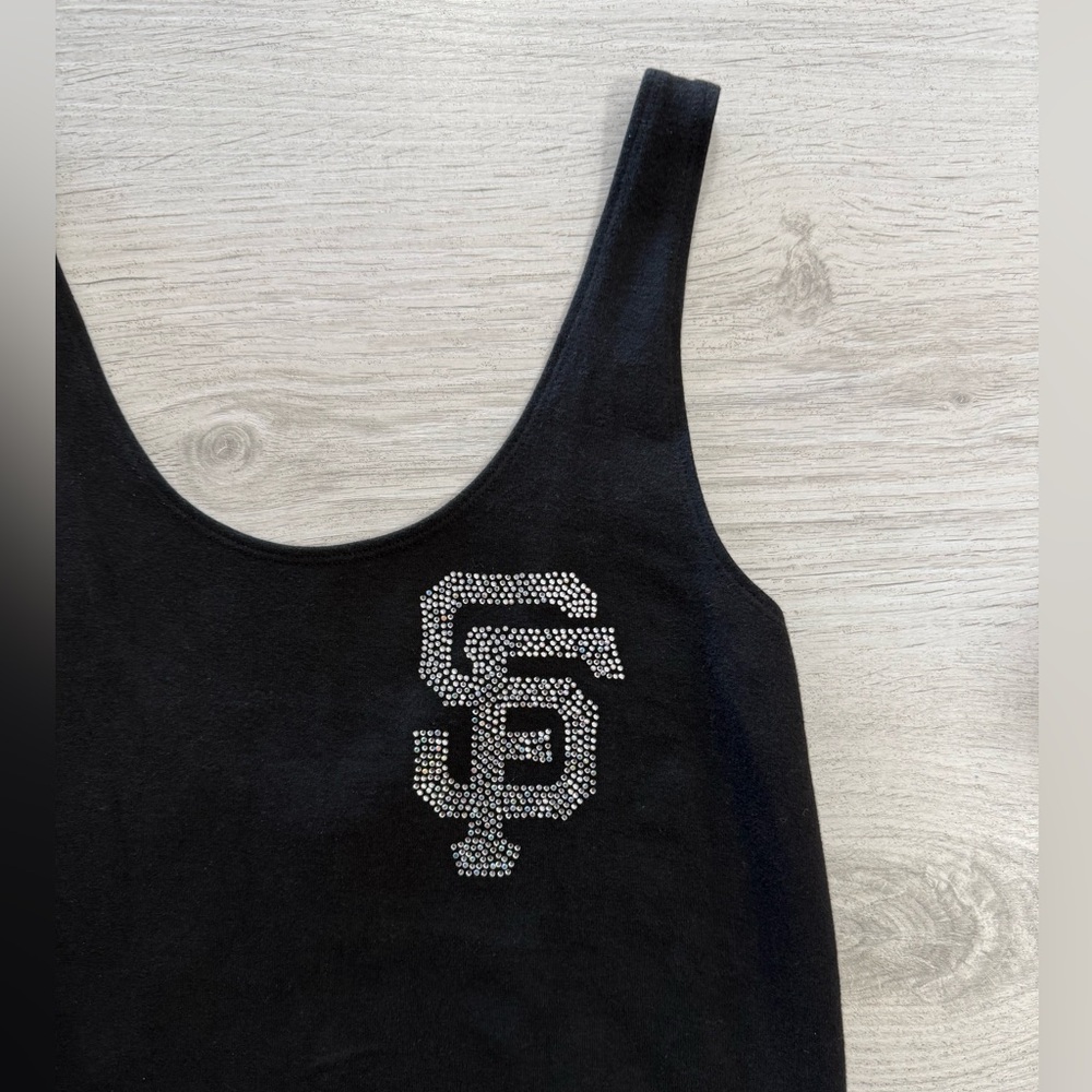 Giants Black Tank Dress with Silver Logo - Picture 2 of 4